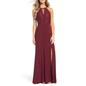 Dresses | Nwt Merlot Wine Halter Lace 
